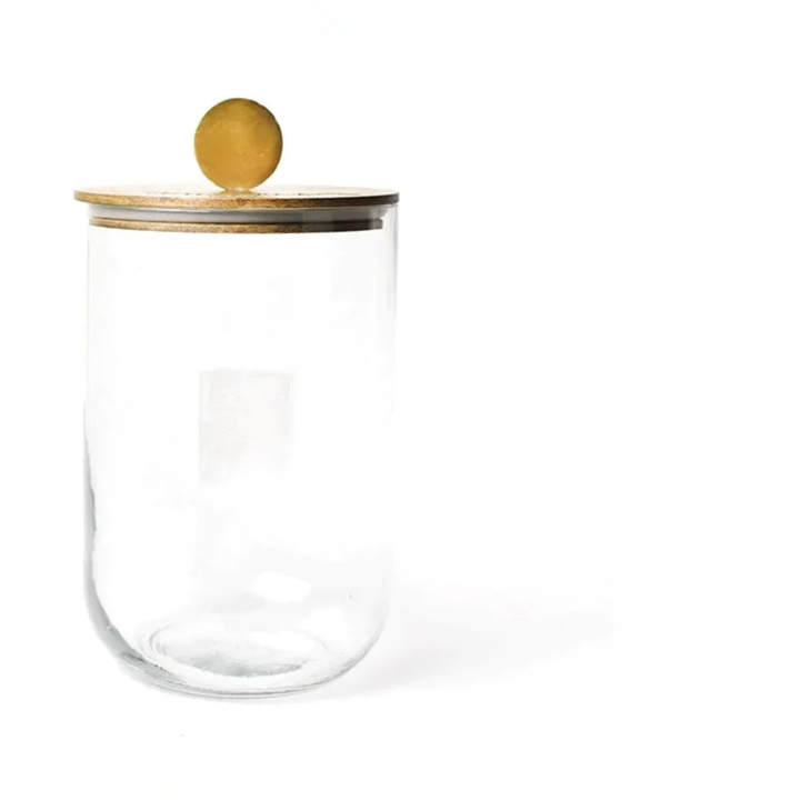 Mini Wooden Lid with Clear Canister