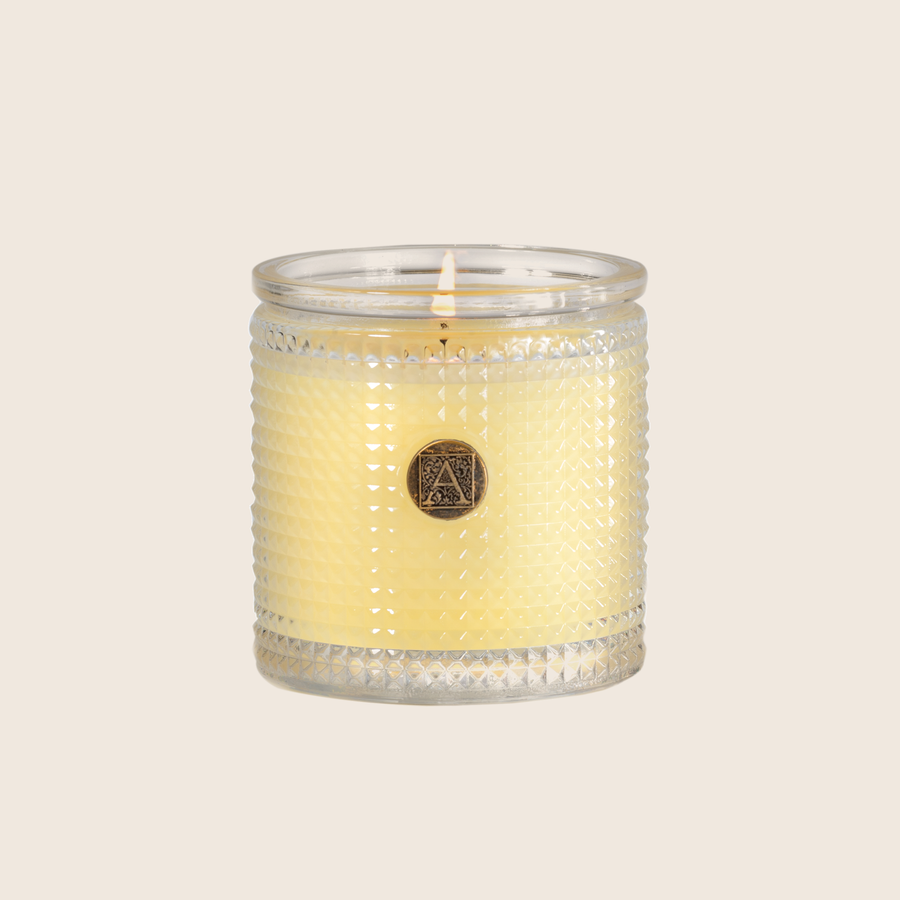 Textured Glass Candle - Sorbet - June's Hallmark